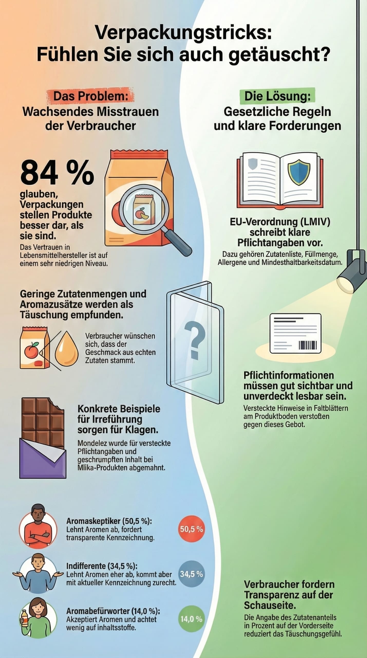 Lebensmittelkennzeichnung bei Schokolade Lebensmittelkennzeichung - Fühlen Sie sich auch getäuscht?